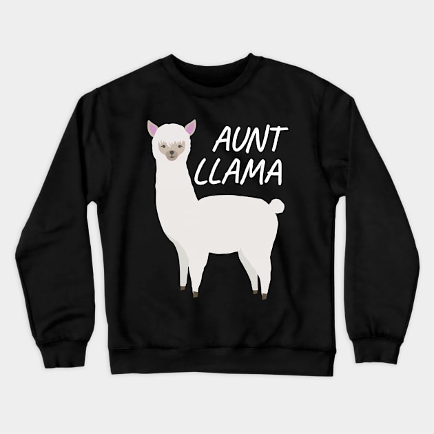 Matching Family Llama Gift Aunt Llama for Auntie Gift Crewneck Sweatshirt by Tracy